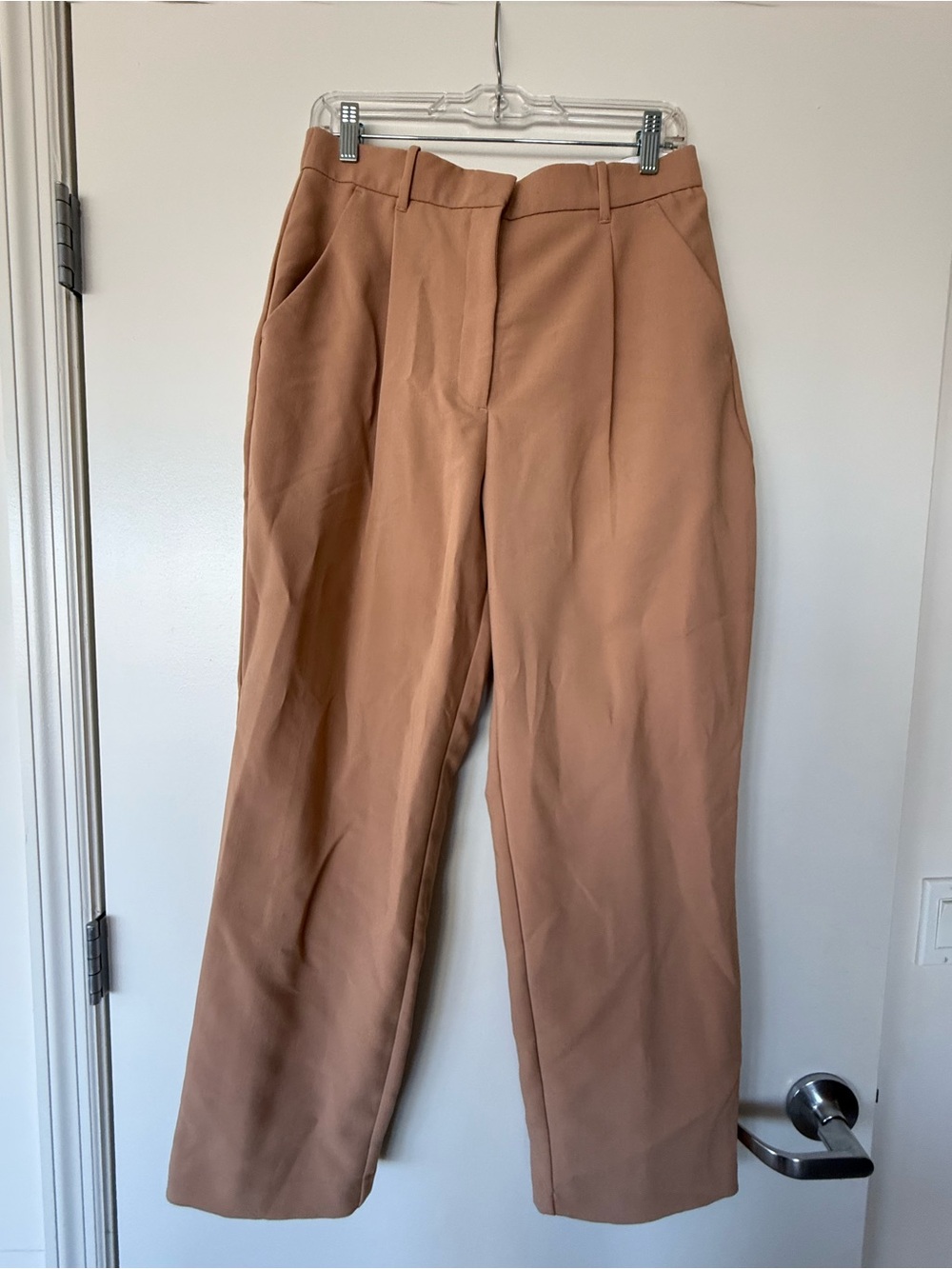 NWT Abercrombie & Fitch Women's Tailored Curve Love Trousers in Camel